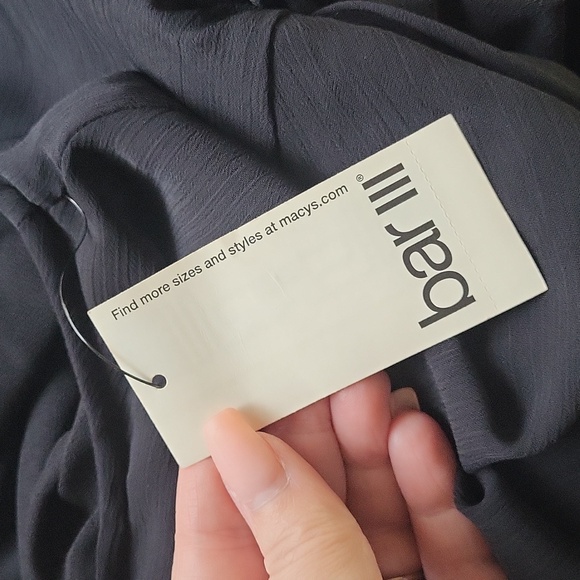 Bar III Black V-Neck Jumpsuit with Tapered Fit - Picture 8 of 11